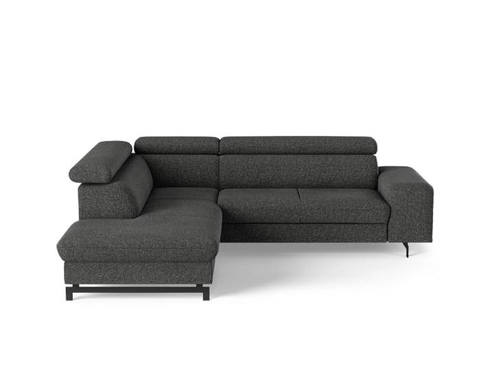 Ecksofa EMMA Stoff dunkelgrau