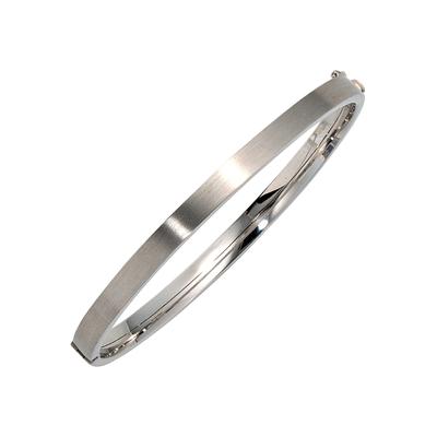 Armreif JOBO, weiß (weißgold 375), Armbänder, Damen, 18,5cm, Weißgold 375, Armreif, oval 375 Weißgold 18,5 cm