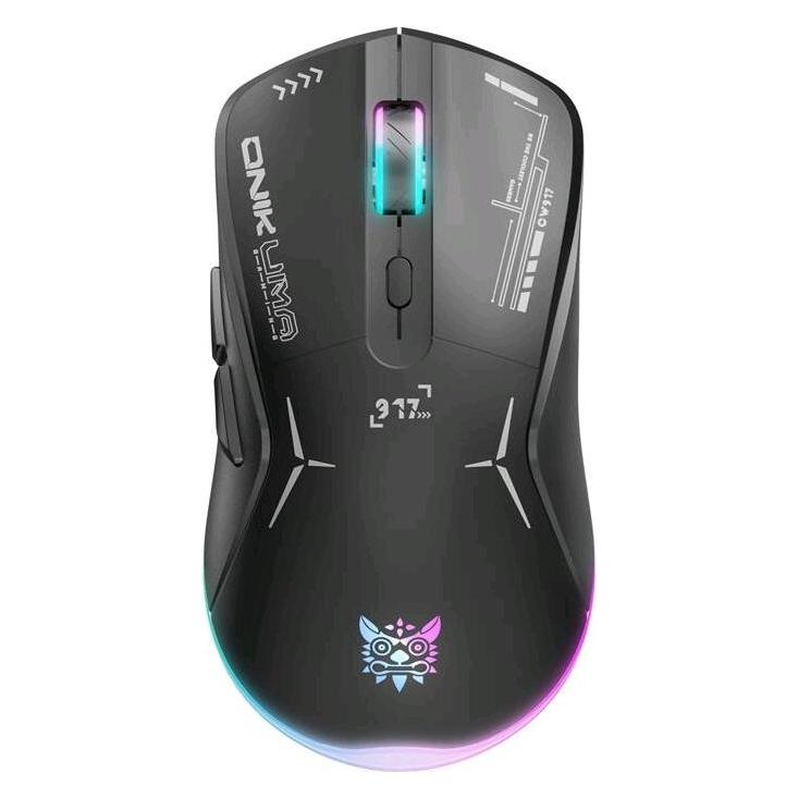 Onikuma CW917 gaming mouse (black) (Kabelgebunden, Kabellos) (CW917 2.4G+Wired Bla)