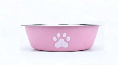 Uplifted Finds Premium Stainless Steel Non Slip Pet Bowl pink l