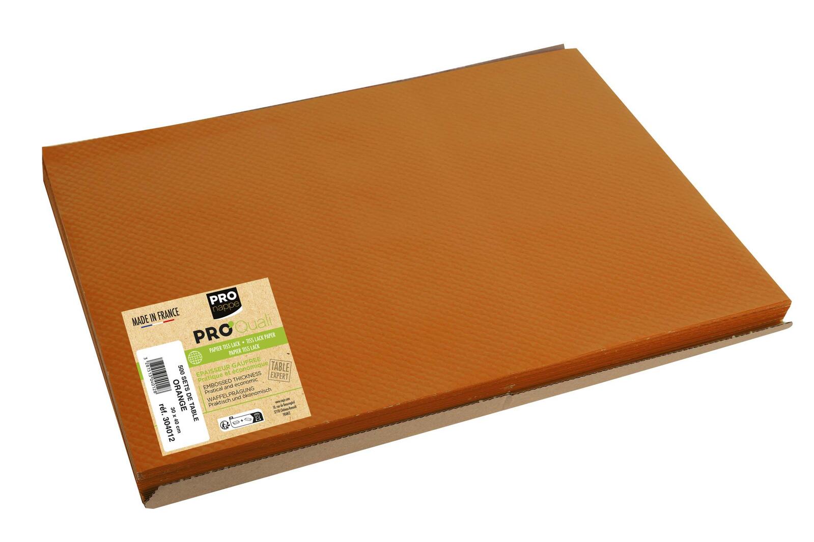 PROnappe Platzsets Tiss Lack 30 x 40 cm orange 304012I
