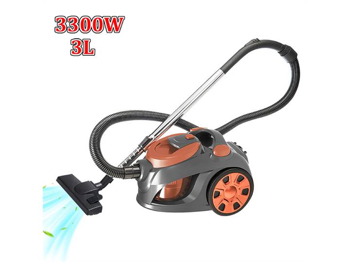 Aspirateur multicyclonique 3300W, 3l, sans sac, Machine de nettoyage pour sols durs, tapis, poils d'animaux