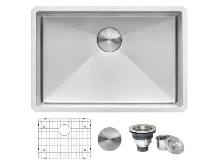 Ruvati 27-inch Undermount 16 Gauge Rounded Corner Stainless Steel Kitchen Sink Single Bowl - RVH7127
