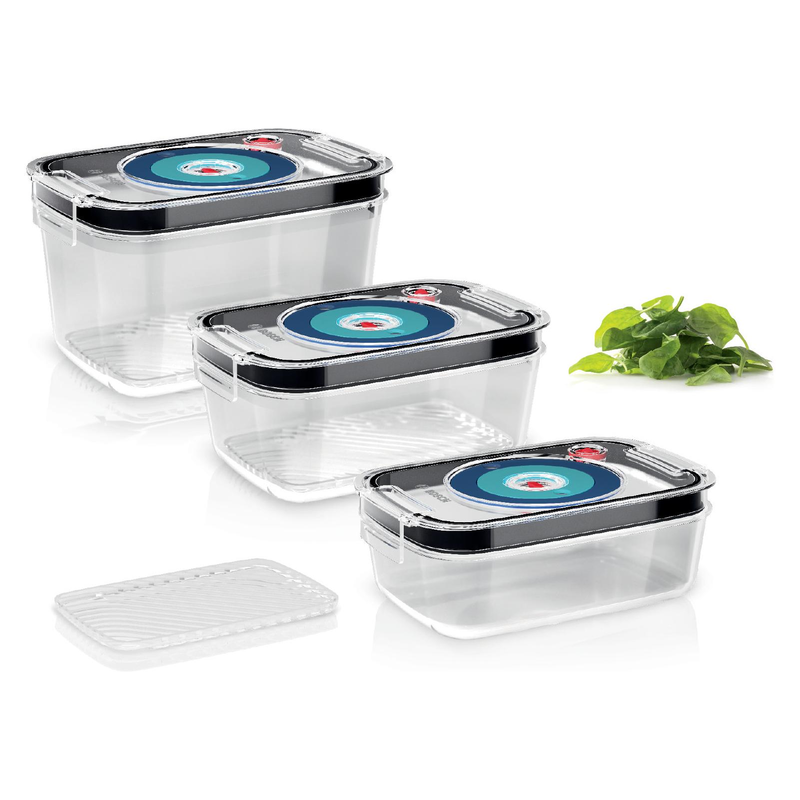 Bosch Hausgeräte MSZV0FC3 Lebensmittelaufbewahrungsbehälter Rechteckig Set, (e) (9.57 l) (MSZV0FC3)