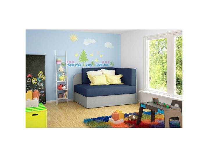 Mid.you Jugend- UND Kindersofa, Grau, Blau, Kunststoff, 104x60x75 cm, Wohnzimmer, Sofas & Couches, Schlafsofas