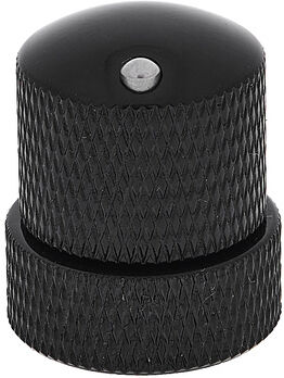 Warwick Stacked Dome Knob CI Black Schwarz
