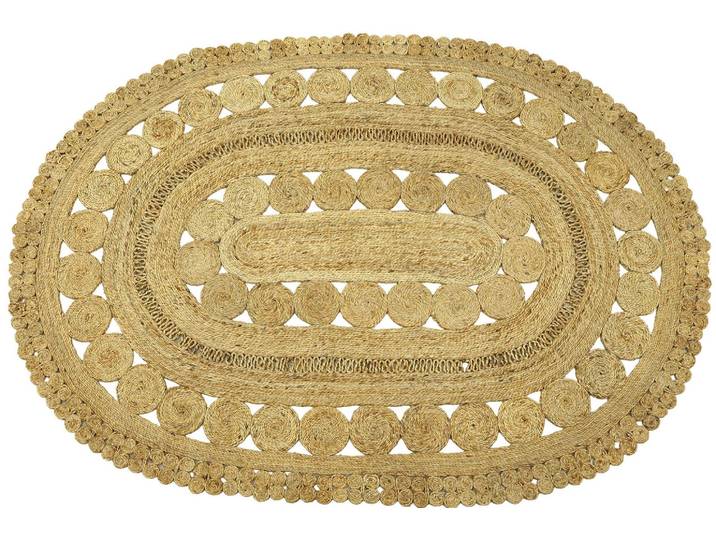 Sisalteppich CARPETFINE Juteteppich Finn , beige (natur), B:80cm H:13mm L:150cm, Jute, Teppiche, Sisalteppich, natürliches Pflanzenmaterial von Hand gewebt, Boho Style