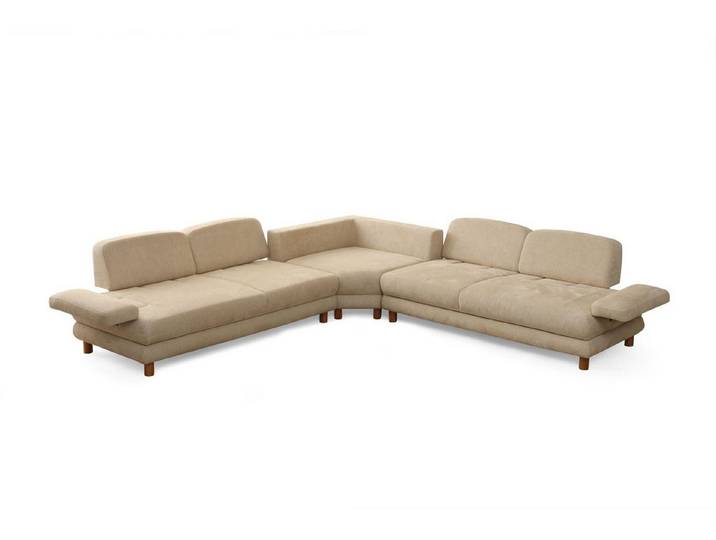 JVmoebel Ecksofa Beige L-Form Polstercouch im modernen Design, 3 Teile