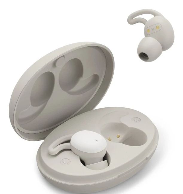 Hama In-Ear Bluetooth Kopfhörer Kabellos TWS 4 h Laufzeit 184181 Spirit Calm (Beige, Weiß) 00184181