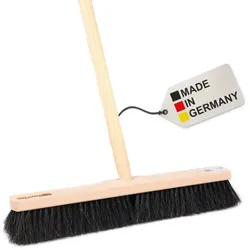 Naturhaar Rosshaarbesen 50cm Breit Saalbesen Roßhaar-Besen Stiel 160cm Lang sehr weiche Borsten Saalbesen