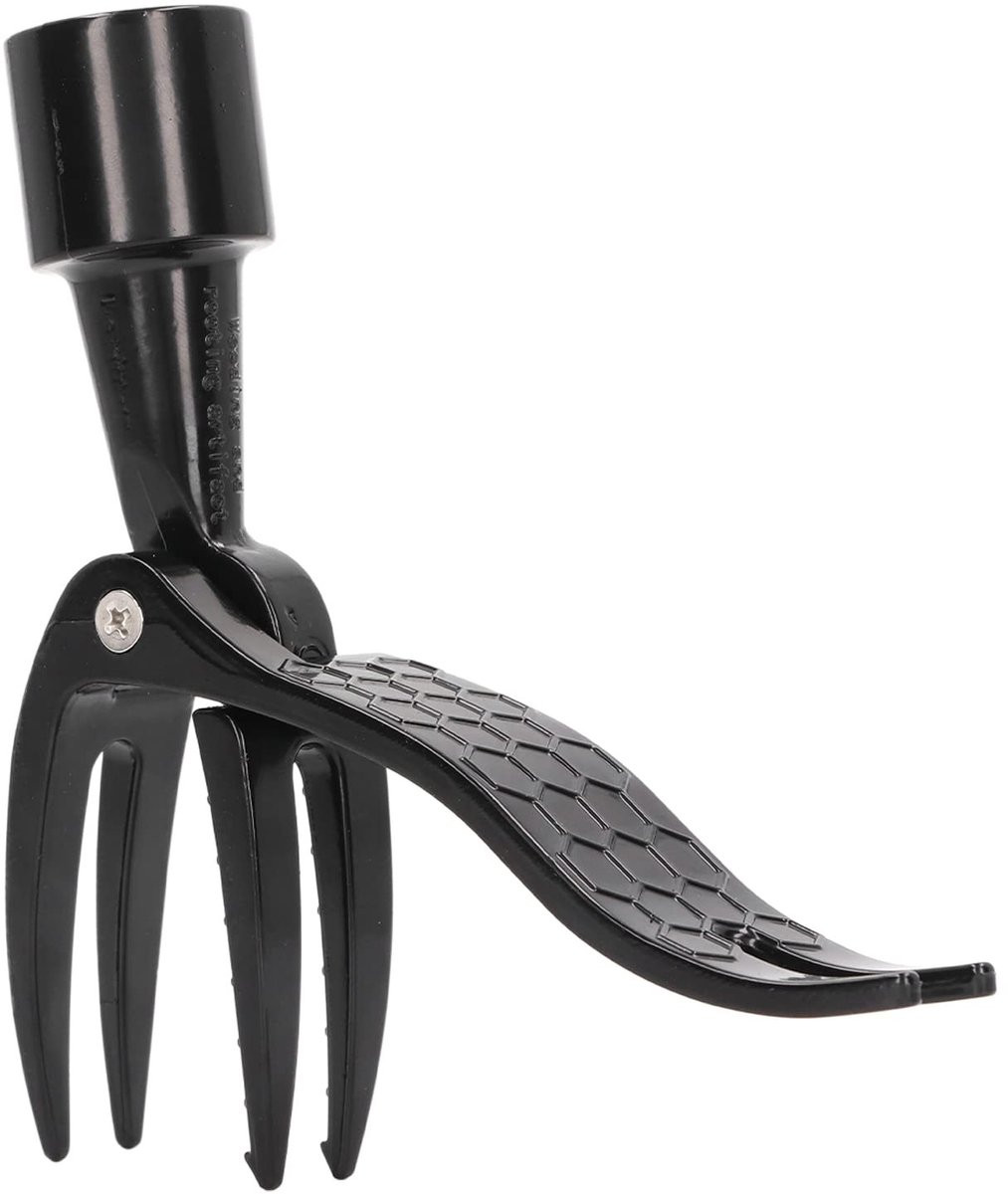 Dailygoods Onkruidtrekker met 4 klauwen - Handmatige onkruidverwijderaar met antislip en schroefgaten