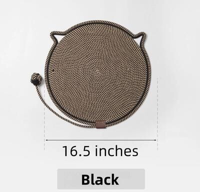 Drop Dash Deals Cat Scratching Post Pad Mat With Ball Toy Round Non Slip Circular Scratcher For Cats black