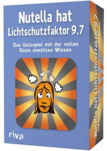 Nutella hat Lichtschutzfaktor 9,7 – Das Quizspiel mit der vollen Dosis unnützes Wissen - Preis vom 09.10.2026 07:28:09 h