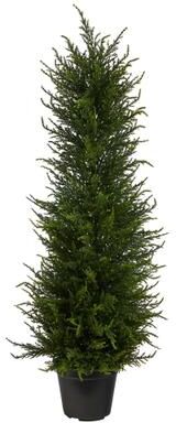 Nearly Natural "2.5' Cypress Artificial Tree UV Resistant (Indoor/Outdoor) - 6"""