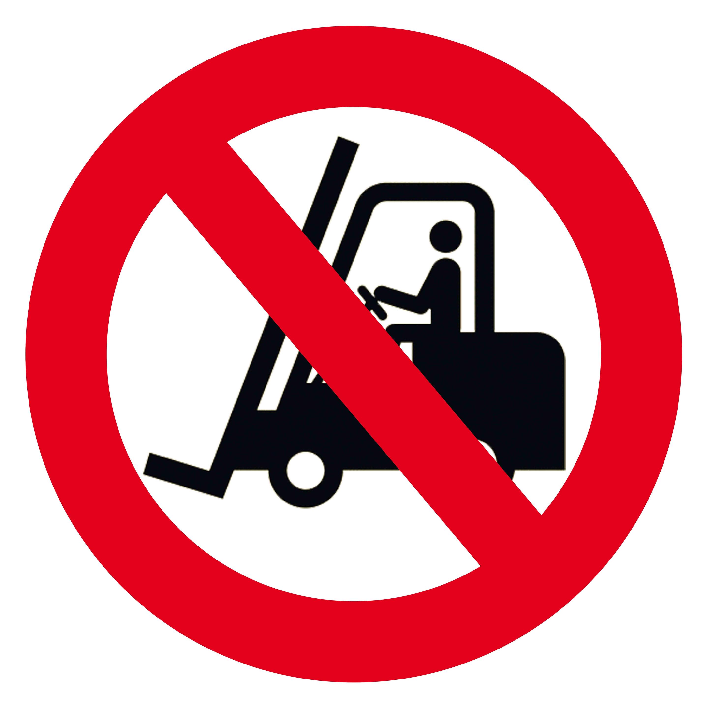 RS PRO PVC Forklift Forbidden Prohibition Sign (1745993)