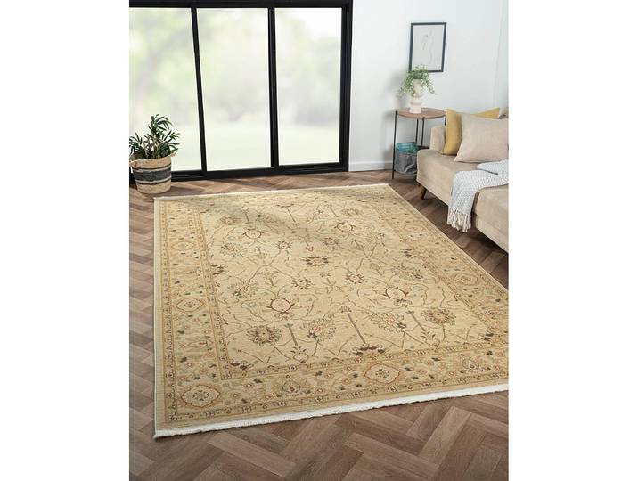 Kurzflorteppich Maryam II Beige 200 x 290cm Mischgewebe