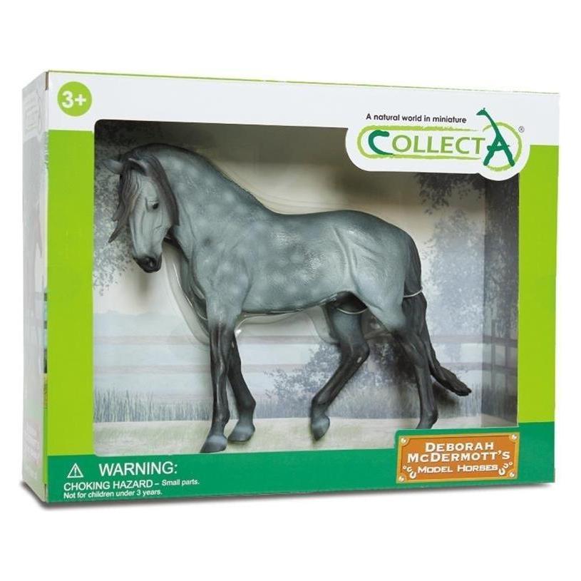Collecta Figur Pferd Andalusischer Stallion Dark Dapple Grey 1:12 Window Box (004-89555)
