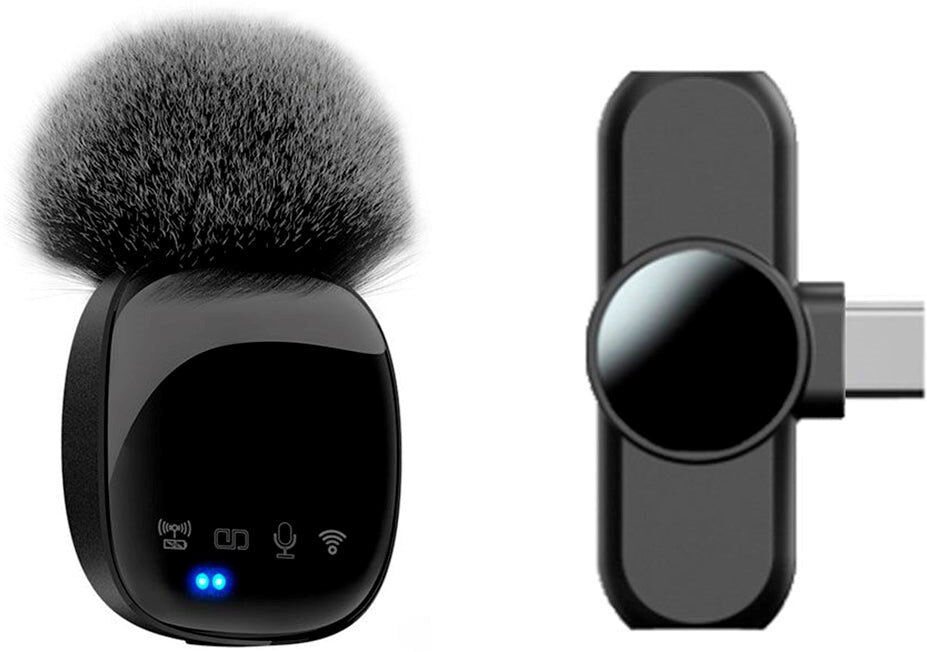 Lippa Pro Trådløs Støjreducerende Mikrofon m. USB-C - Sort