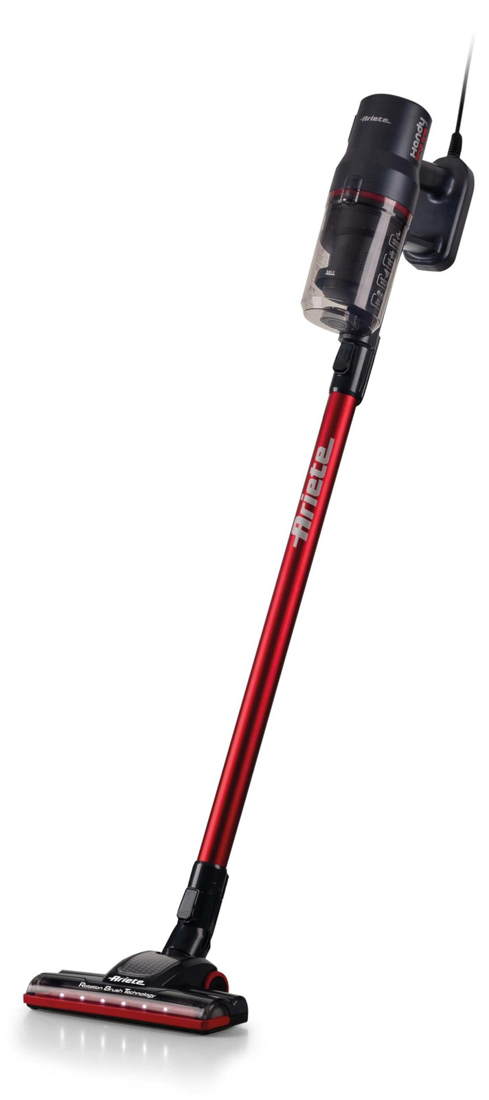 Ariete 2358/00 2-in-1 Stofzuiger zonder zak, Rood, 0,5 liter