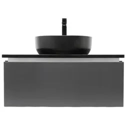 SAT Feel Badezimmerschrank mit Waschbecken 80x30x46 cm Anthrazit SATFEEL80ANTTKB