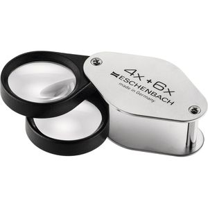 Eschenbach Lupe 1187, 4x / 6x / 10x Vergrößerung, Einschlaglupe, Ø 27mm