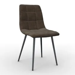 Stuhl Ria Braun Mikrofaser Gepolstert