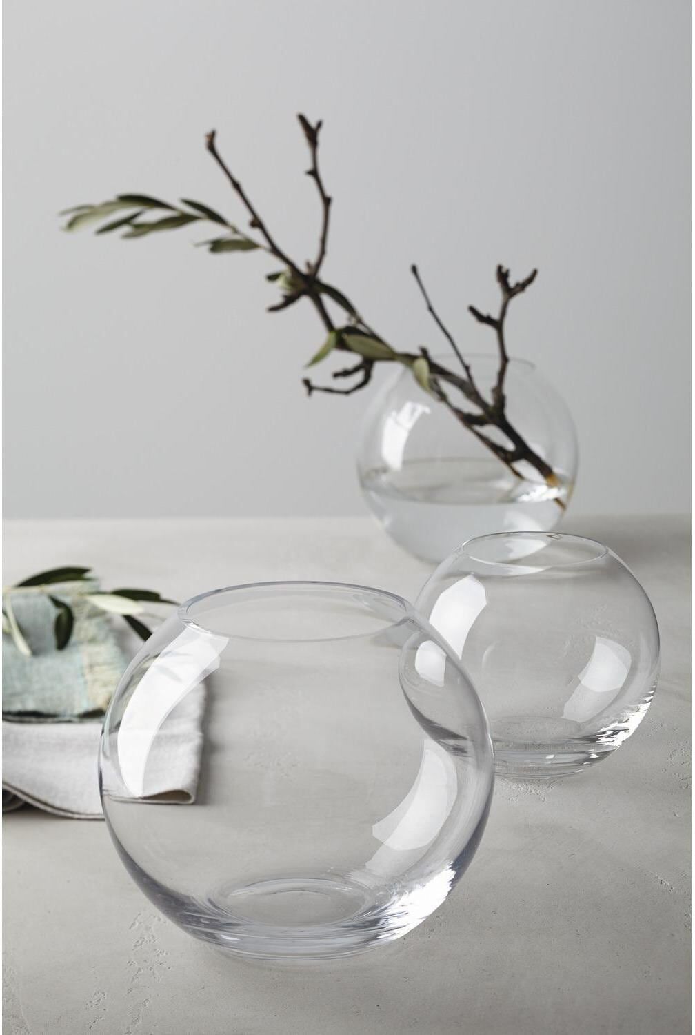 Dekovase LEONARDO "Vase Boccia 20cm", transparent, B:20cm H:17,5cm, Glas, Vasen, Dekovase transparent B/H/T: 20cm x 17,5cm