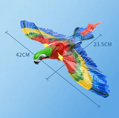 Inspire Picks SkyHunter Hanging Bird Cat Toy Interactive Door Mounted Teaser With Scratch Rope & Simulated Bird red without Music Light