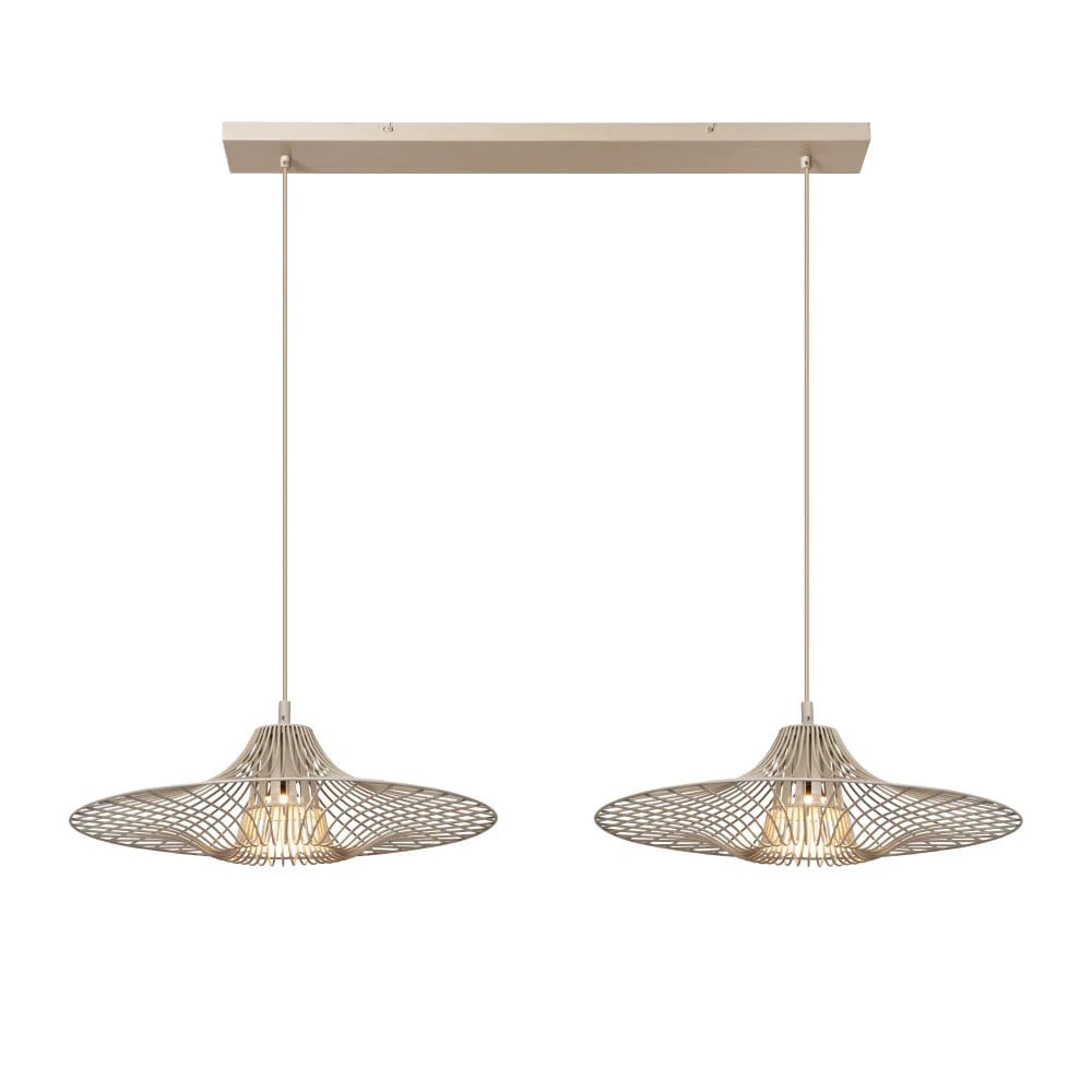 Lucide ELLIS Hanglamp - Taupe - 2xE27