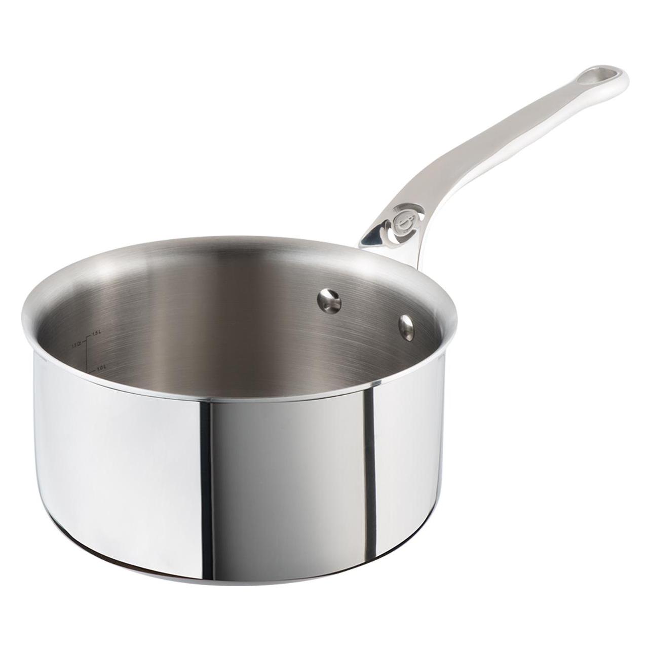 de Buyer Stielkasserolle Affinity Induktion (Kochtopf, Aluminium, Edelstahl, 14 x 7.50 cm) (3706.14)