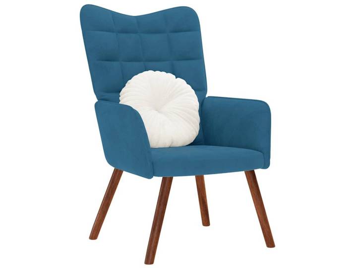 vidaXL Relaxsessel, Relaxsessel Blau Samt
