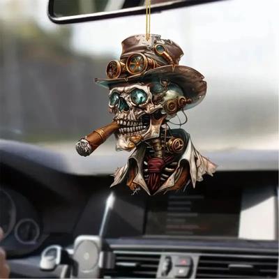 Inspired Living Personalized Halloween Acrylic Rearview Mirror Pendant Personalized Halloween Acrylic Rearview Mirror Pendant