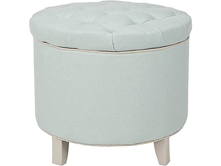 Safavieh Gepolstert Hocker, Rotkehlchen-Ei-Blau, 55 X 55 X 50