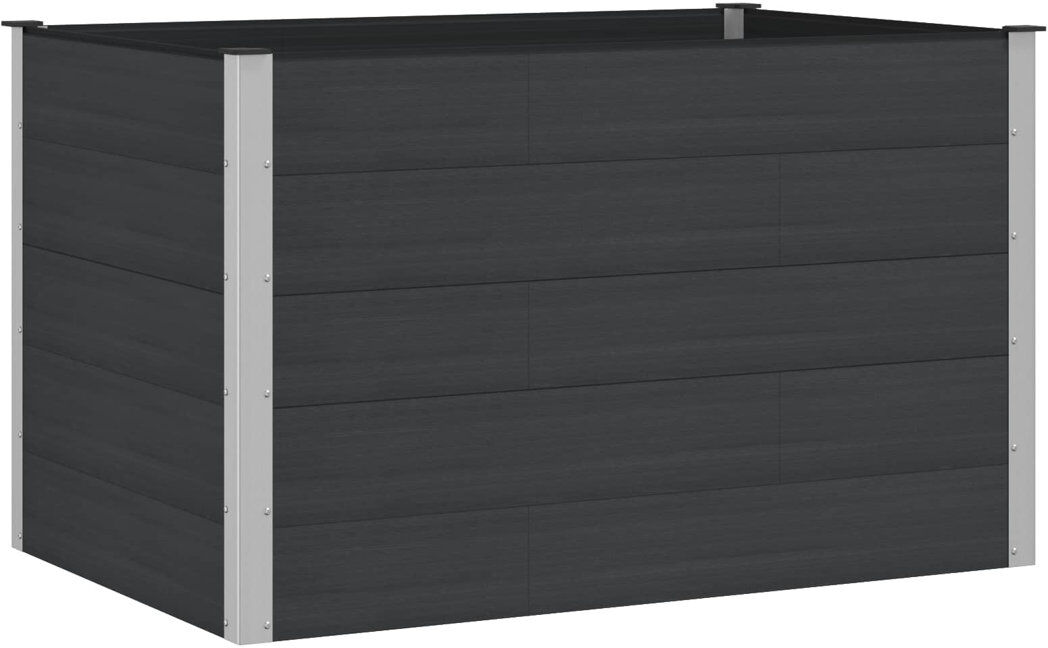 Dakota Fields Planter Black 91cm H x 150cm W x 100cm D
