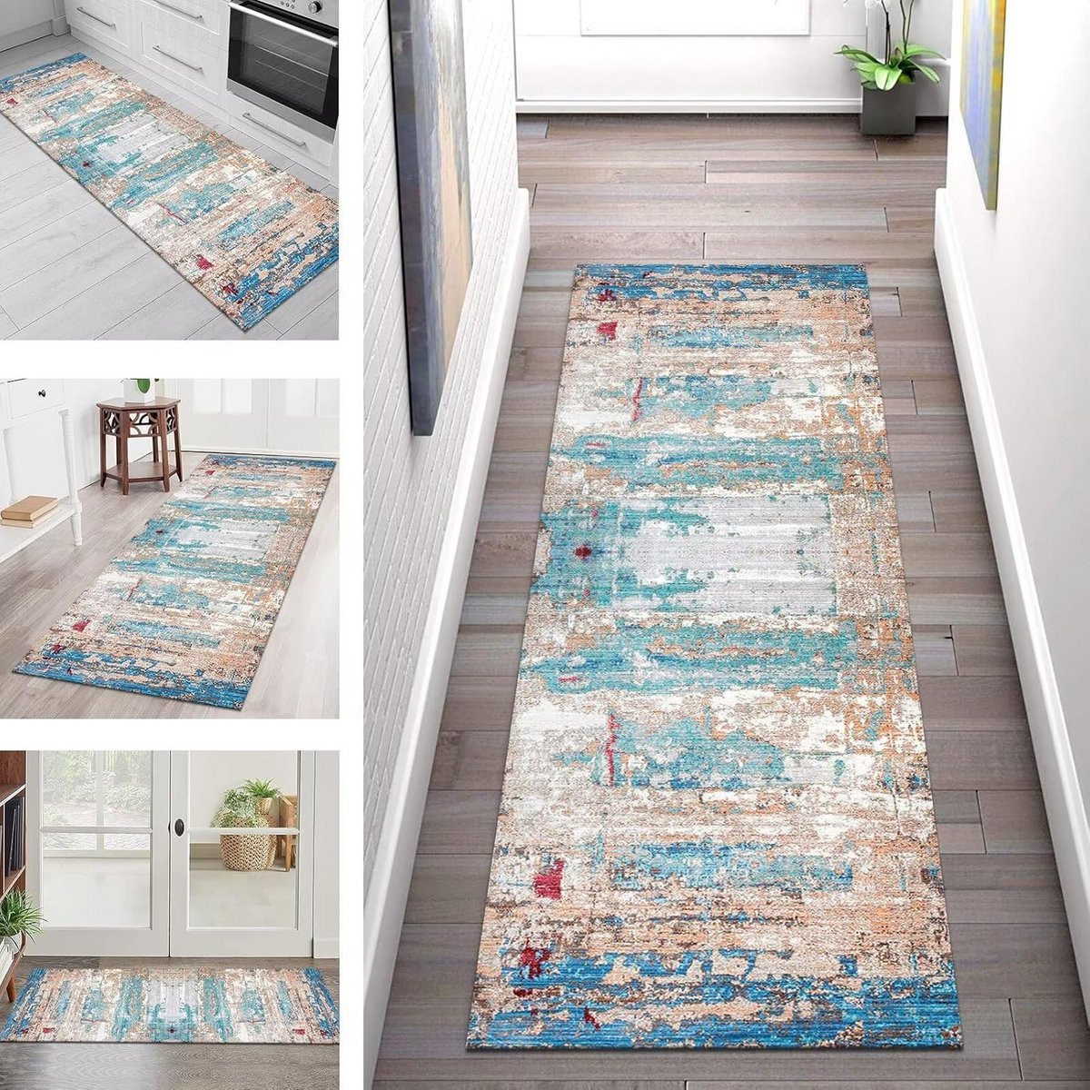 Wasbaar antislip vloerkleed loper voor gang, keuken en woonkamer