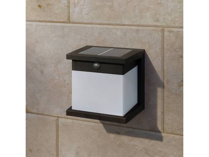 Philips LED-Solarwandleuchte Diara, schwarz, Sensor, IP44 Diara, schwarz, Kunststoff, Wandleuchte außen