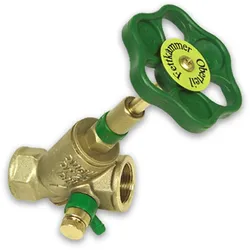 KFR-Schrägsitzventile (mit Rückflussverhinderer) mit steigender Spindel - mit Entleerung (Ausführung: 1/2'')