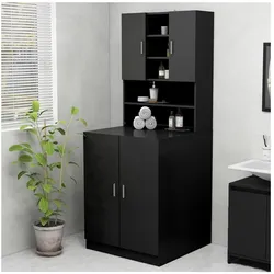 vidaXL Liara, Waschmaschinenschrank, Schwarz