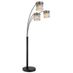 Globo Stehlampe Gorley Alu, Eisen, Stahl & Metall Schwarz