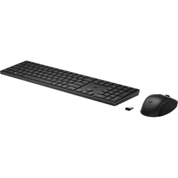 HP 655 Wireless-Tastatur und -Maus (DE, Kabellos), Tastatur, Schwarz