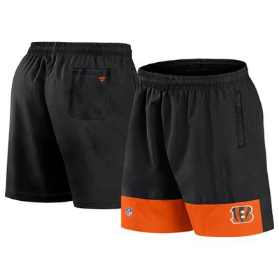 Sporthose FANATICS "Fanatics Shorts Cincinnati Bengals Woven", Herren, Gr. L, US-Größen, schwarz, Popeline, 100% Nylon, Hosen Sporthose