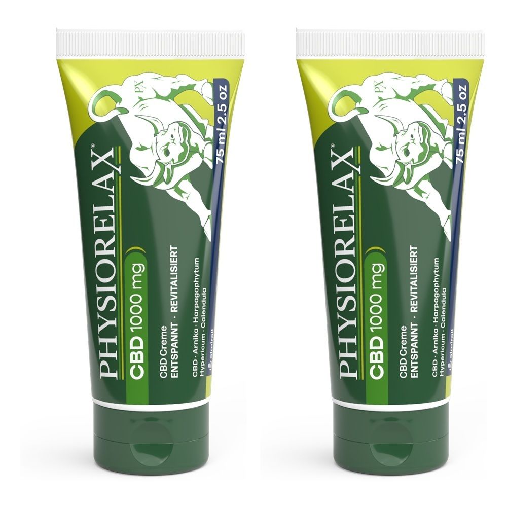Physiorelax CBD 1000 mg Creme x2 2x75 ml