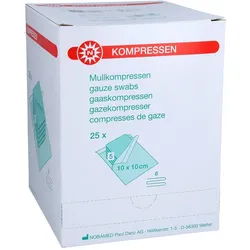 Mullkompressen 10x10 cm 8f
