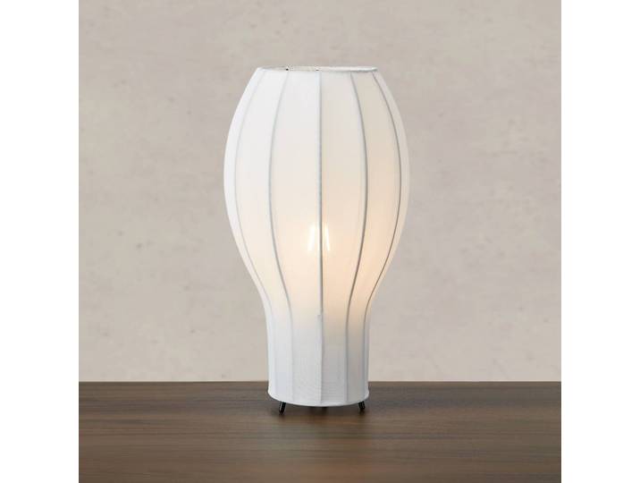 Markslöjd Tischlampe Hikari, weiß / opal, für Wohn- / Esszimmer, Textil / Stoff / Seide, Tischlampe