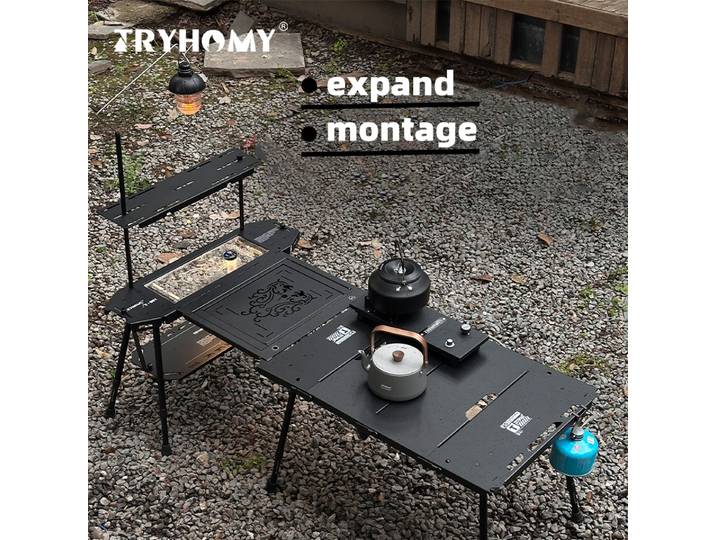 Table de Camping IGT, poêle IGT, unité 0.5, en alliage d'aluminium, support de rangement Double couche, tactique, nouveau