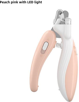 Happy Pet Pantry LED Pet Nail Clipper With Illuminating Quick Finder And Nail Catcher peach Pink