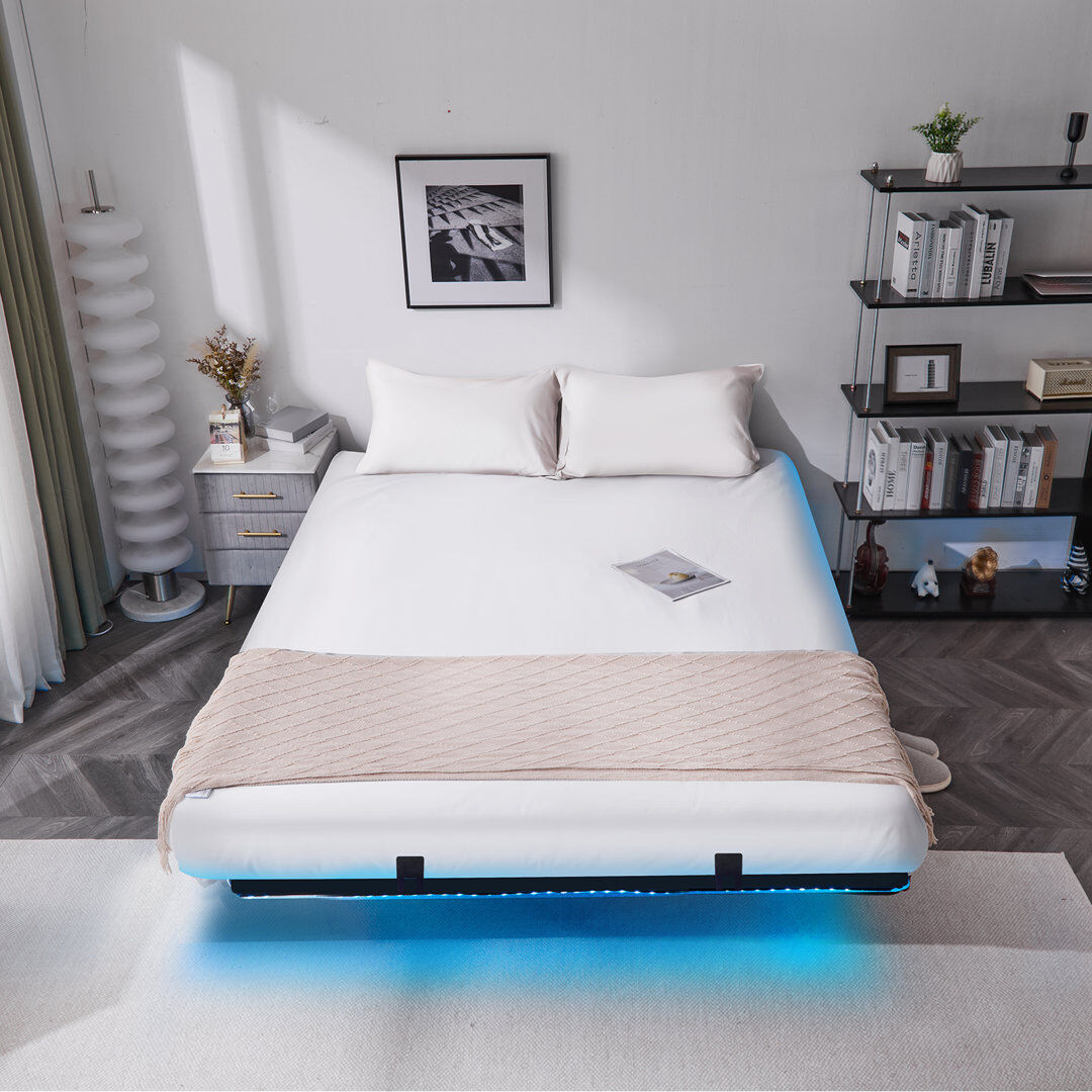 Rosalind Wheeler Metal Bed Black Kingsize (5')
