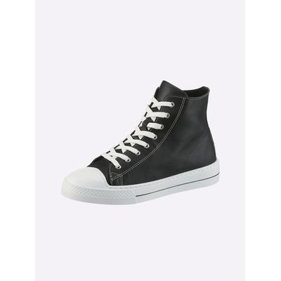 Sneaker ANDREA CONTI, Damen, Gr. 39, Leder, schwarz, Leder, Rindsleder, Schuhe Sneaker