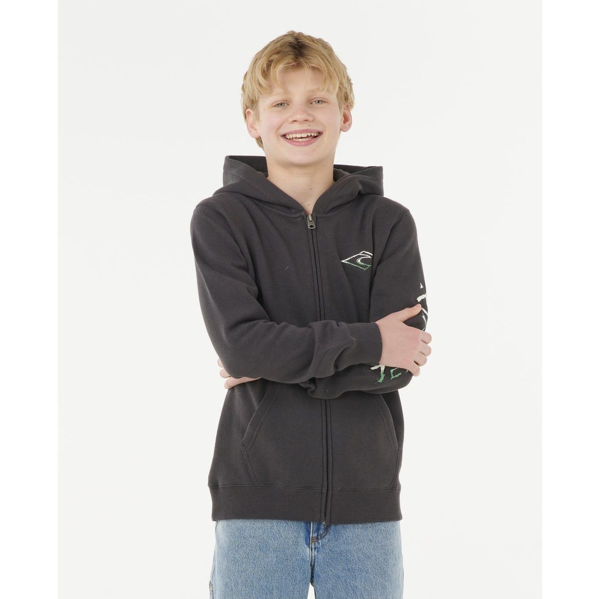 RipCurl Tropic Daze Z/Thru -boy washed black (8264) 8 031BFL_8264_8