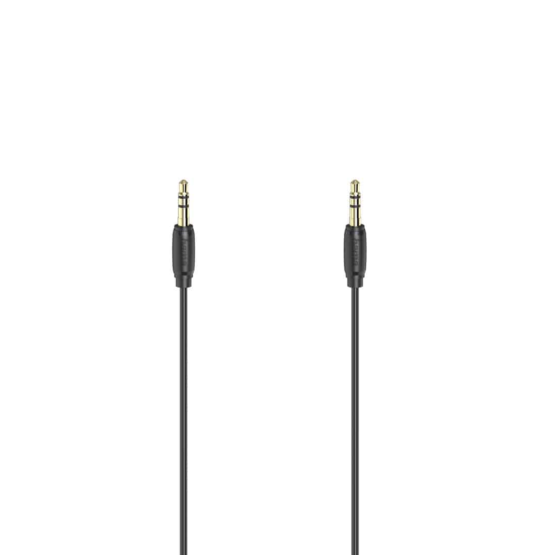 Hama Stecker 3,5 mm Klinke auf 3,5 mm Klinke 0,5 m 205117 Audio-Kabel (Schwarz) 00205117